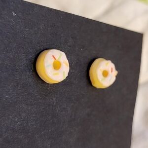 Donut and Star Stud Earrings Set